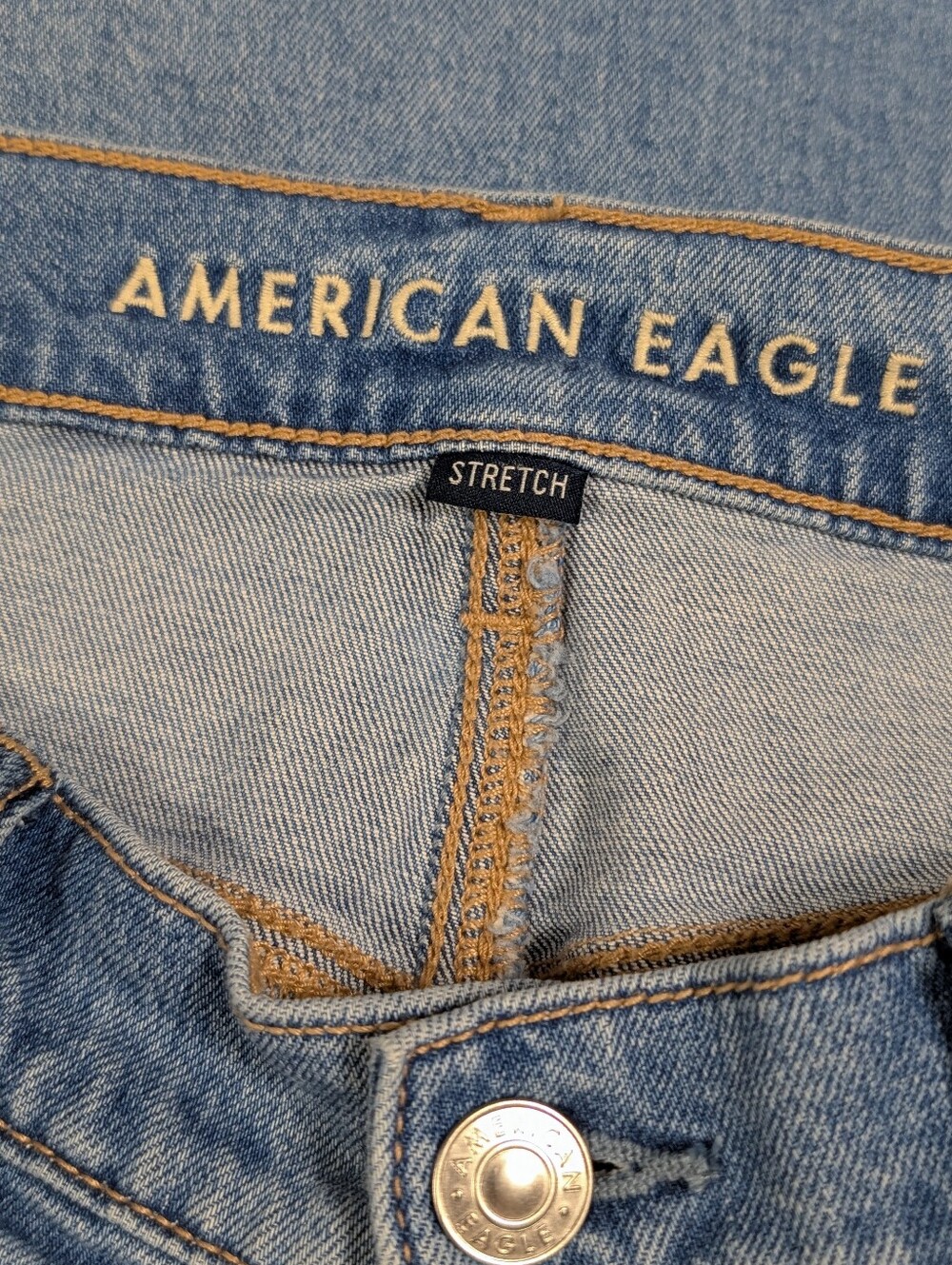 American Eagle Dreamy Drape Stretch Low-Rise Ultra Wide-Leg Jean Size 2 - Picture 3 of 14
